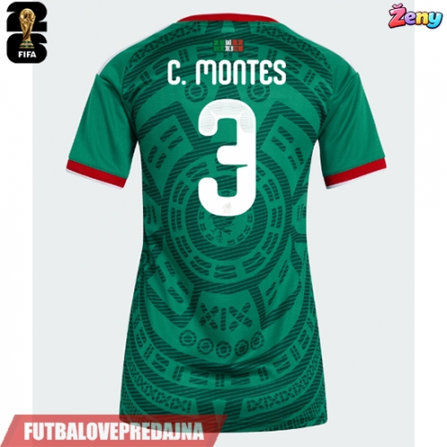 Lacne Ženy Futbalové dres Mexiko Cesar Montes #3 MS 2026 Krátky Rukáv - Domáci